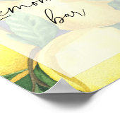 Citroenen - Dranken - Limonadebar Poster (Hoek)