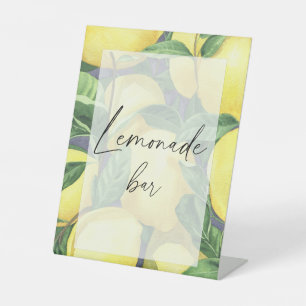 Citroenen - Drinken - Lemonade bar Reclamebord Met Voetstuk