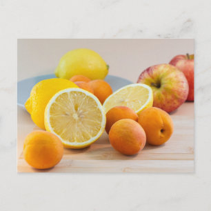 Citroenen En Abrikozen Food Fotografie Stilleven Briefkaart
