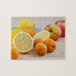 Citroenen En Abrikozen Food Fotografie Stilleven Legpuzzel