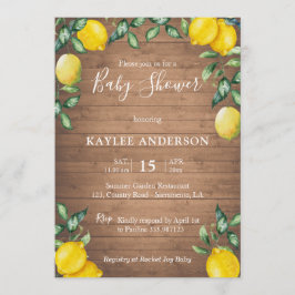 Citroenen en Baby shower-inktpatronen Kaart
