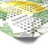 Citroenen en bladeren 2024 Kalender Poster (Hoek)