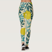 Citroenen en bladeren,  achtergrond. leggings (Achterkant)