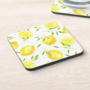 Citroenen en bladeren bier onderzetter