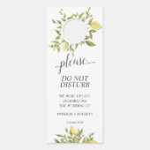 Citroenen en bladeren bruiloft gast niet storen deurhanger (Voorkant)