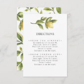 Citroenen en bladeren | Chique rustieke BRUILOFT R Informatiekaartje (Voorkant / Achterkant)