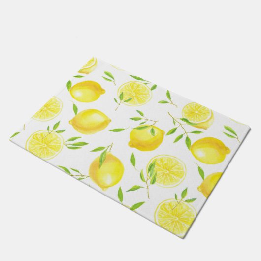 Citroenen en bladeren deurmat (Schuin)