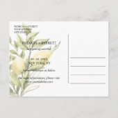 Citroenen en bladeren Foto SAVE THE DATE Aankondigingskaart (Achterkant)