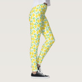 Citroenen en bladeren fruitpatroon leggings (Rechts)