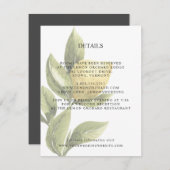 Citroenen en bladeren | Grijs Chique BRUILOFT Deta Informatiekaartje (Voorkant / Achterkant)