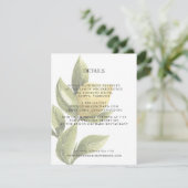 Citroenen en bladeren | Groene Chique BRUILOFT Det Informatiekaartje (Staand voorkant)