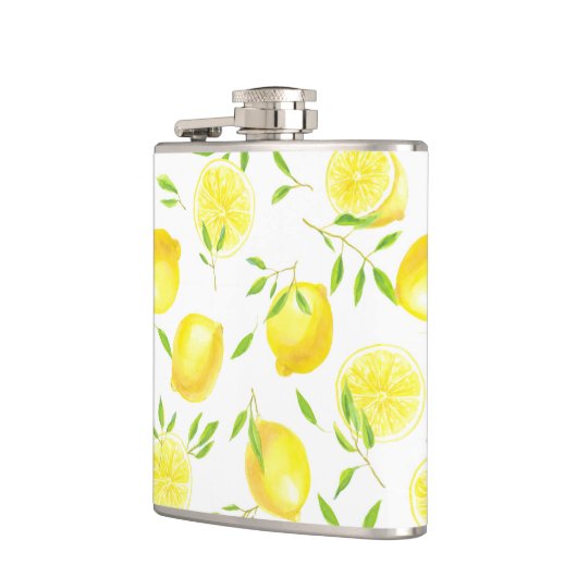 Citroenen en bladeren heupfles (Links)