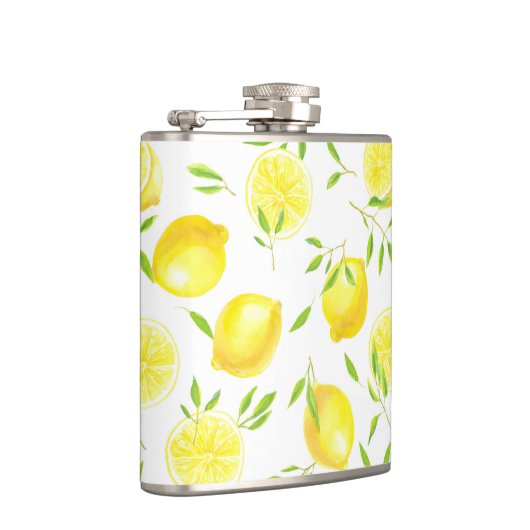 Citroenen en bladeren heupfles (Rechts)