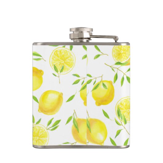 Citroenen en bladeren heupfles (Achterkant)