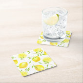 Citroenen en bladeren kartonnen onderzetters (Insitu)