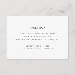 Citroenen en bladeren klassieke BRUILOFT RECEPTIE Informatiekaartje