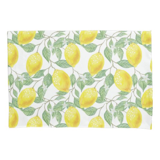 Citroenen en bladeren kussensloop (Voorkant)