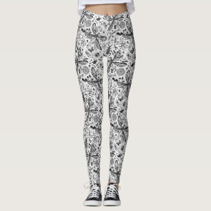 Citroenen en bladeren leggings