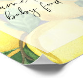 Citroenen en bladeren - noem dat baby voedsel poster (Hoek)