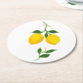 Citroenen en bladeren Onderzetter (Gebogen)