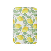 Citroenen en bladeren patroon badmat (Voorkant Verticaal)
