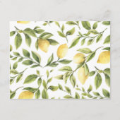 Citroenen en bladeren | patroon Chique BRUILOFT De Informatiekaartje (Achterkant)