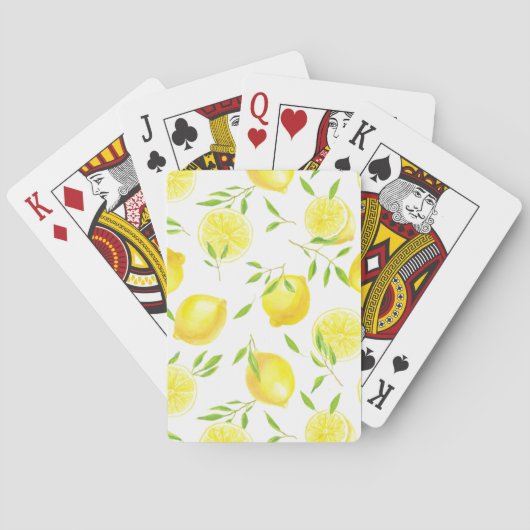 Citroenen en bladeren pokerkaarten (Achterkant)