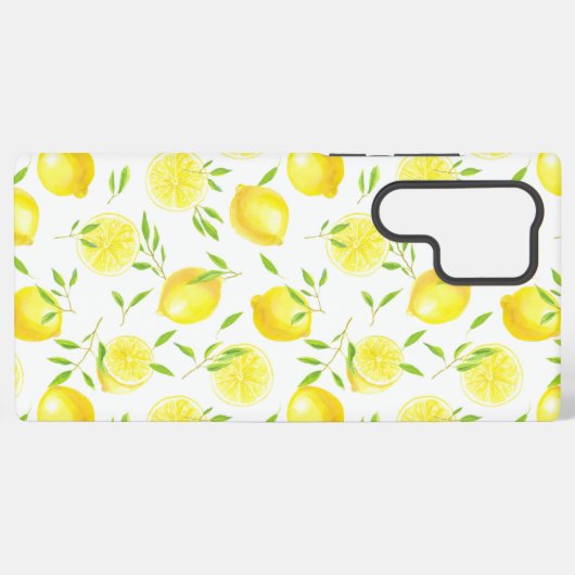 Citroenen en bladeren samsung galaxy hoesje (Achterkant horizontaal)