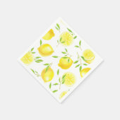 Citroenen en bladeren servet (Hoek)