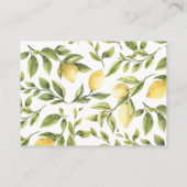 Citroenen en bladeren Song Verzoek bruiloft Informatiekaartje (Achterkant)