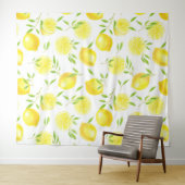 Citroenen en bladeren wandkleed (In Situ (horizontaal))