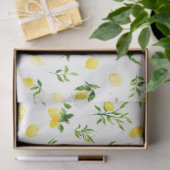 Citroenen en bladpatroon tissuepapier (Geschenk)