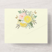 Citroenen en bloemen all in one uitnodiging (Achterkant)