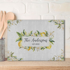 Citroenen en bloemen Bloemen Botanische Familienaa Snijplank