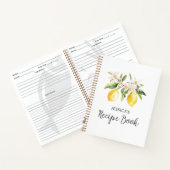 Citroenen en bloemen boomtak botanische recept notitieboek (Binnen)