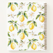 Citroenen en bloemen boomtak botanische recept notitieboek (Achterkant)