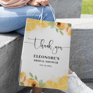 Citroenen en Bloemen Bruidsdouche Medium Cadeauzakje