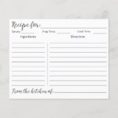 Citroenen en Bloemen Floral Botanische Recept Kaar (Voorkant)