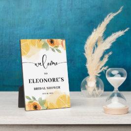 Citroenen en Bloemen Vrijgezellenfeest Welkom Fotoplaat