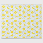  citroenen en bloemmotief cadeaupapier (Vlak)