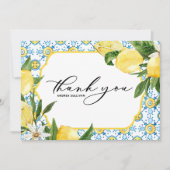 Citroenen en Bloesems Mediterraan Afstuderen Bedankkaart (Voorkant)