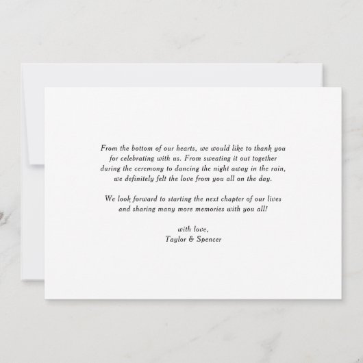 Citroenen en Bloesems Mediterrane bruiloft Bedankkaart (Achterkant)