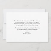 Citroenen en Bloesems Mediterrane Huwelijk Bedankkaart (Achterkant)