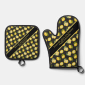 Citroenen en citroencitaat ovenwant & pannenlap set (Voorkant)