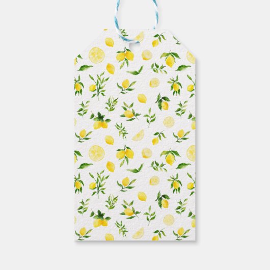 Citroenen en gebladerte Vrijgezellenfeest Dank u Cadeaulabel (Achterkant)