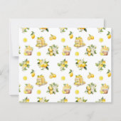 Citroenen en Gingham Vrijgezellenfeest Recept Kaar (Achterkant)