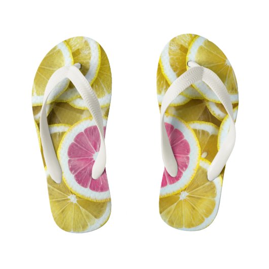 Citroenen en Grapefruit Kinder Teenslippers (Voetbed)