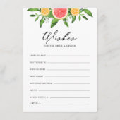 Citroenen en grapefruitstukken voor bruin en bruin informatiekaartje (Voorkant)