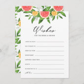 Citroenen en grapefruitstukken voor bruin en bruin informatiekaartje (Voorkant / Achterkant)