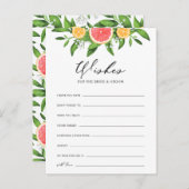 Citroenen en grapefruitwensen voor bruid en bruide uitnodiging briefkaart (Voorkant / Achterkant)